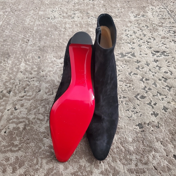 Christian Louboutin Suprabooty 85 black suede ankle boots 40.5 - Picture 13 of 14